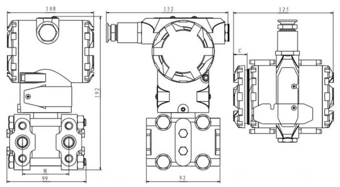 ht3351 HIGH PRECISION LED DIGITAL PRESSURE TRANSMITTER TRANSMITOR de pressão diferencial 2