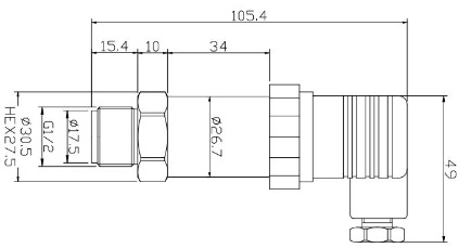 4-20mA sinal analógico Sensor de pressão industrial Sensor de pressão de diafragma sanitário 0