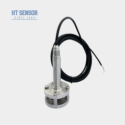 Medição de nível em aço inoxidável com sensor de nível flangeado, sensor de peso por rebaixamento e transmissor de pressão